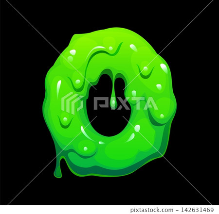 Green slime font of melty toxic gooey vomit letter zero for Halloween letters or numbers typeface. Cartoon slime font number 0 zero of oozy melt sludge drips for ABC English alphabet type Green slime font of melty toxic gooey vomit letter zero for Halloween letters or numbers typeface. Cartoon slime font number 0 zero of oozy melt sludge drips for ABC English alphabet type 142631469