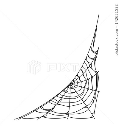 Cartoon Halloween tangled cobweb, spiderweb thread. Fall season holiday stretching spiderweb thread, Halloween spooky spider web vector net. Horror celebration hanging sticky cobweb trap decoration Cartoon Halloween tangled cobweb, spiderweb thread. Fall season holiday stretching spiderweb thread, Halloween spooky spider web vector net. Horror celebration hanging sticky cobweb trap decoration 142631558