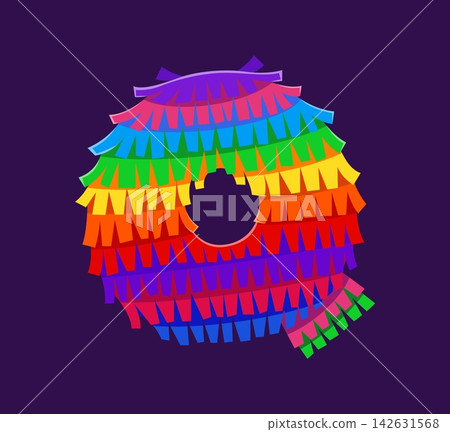 Mexican festival pinata font Q letter, rainbow ABC cartoon type, English alphabet typeface. Mexican typeset, Mexico carnival rainbow English vector alphabet letter. Birthday party pinata ABC font type Mexican festival pinata font Q letter, rainbow ABC cartoon type, English alphabet typeface. Mexican typeset, Mexico carnival rainbow English vector alphabet letter. Birthday party pinata ABC font type 142631568