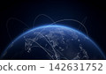 Earth's night view and network of lights as seen from space 142631752