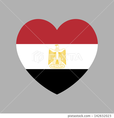 Egypt flag heart sticker, icon, background. National flag of Egypt heart shaped badge, button. Egyptian flag in heart shape banner. Egypt flag heart sticker, icon, background. National flag of Egypt heart shaped badge, button. Egyptian flag in heart shape banner. 142632023