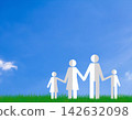 Paper family holding hands concept of unity and love 142632098