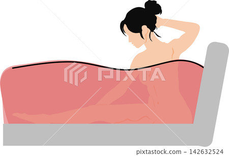一幅女子沐浴的插圖 一幅女子沐浴的插圖 142632524
