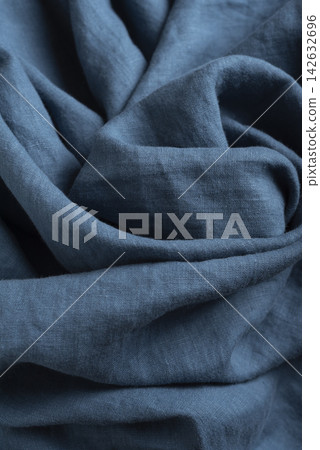 Blue Linen Fabric Texture Background 142632696