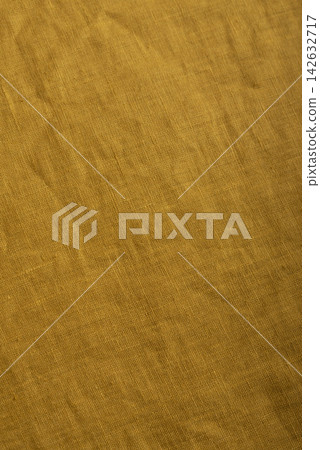 Mustard Yellow Linen Fabric Texture Background Mustard Yellow Linen Fabric Texture Background 142632717