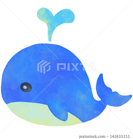 Simple and cute whale illustration 142633151
