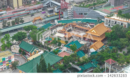 Hong Kong Aug 29 2026 view of Wong Tai Sin Temple complex Hong Kong Aug 29 2026 view of Wong Tai Sin Temple complex 142633283