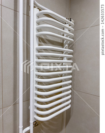 Towel radiator bathroom heating plumbing installation repair hygiene pipes quality interior service fixture mounted wall Towel radiator bathroom heating plumbing installation repair hygiene pipes quality interior service fixture mounted wall 142633573