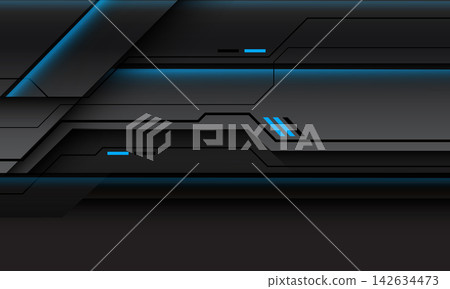 Abstract grey metal black circuit blue power light technology connected lines electronics elements digital on background vector Abstract grey metal black circuit blue power light technology connected lines electronics elements digital on background vector 142634473