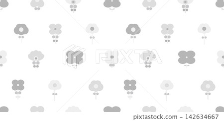 Simple Scandinavian-style floral pattern with repeating design Simple Scandinavian-style floral pattern with repeating design 142634667