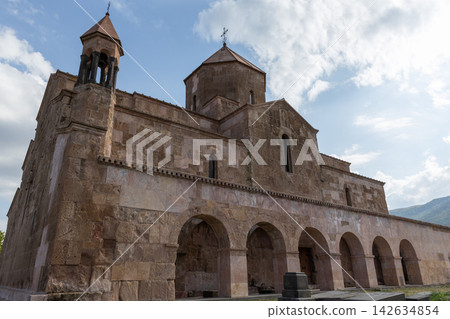 Odzun Church, Armenian basilica exterior. Medieval stone monastery Odzun Church, Armenian basilica exterior. Medieval stone monastery 142634854