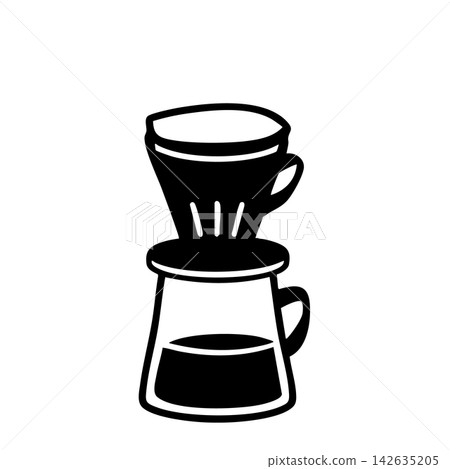 Coffee dripper, monochrome icon, black Coffee dripper, monochrome icon, black 142635205