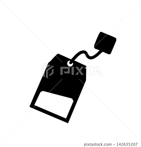 茶包,簡約單色圖標,黑色 茶包,簡約單色圖標,黑色 142635207