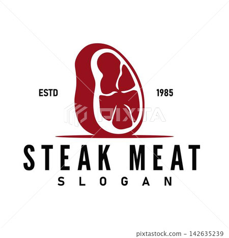 Fresh Meat Cuts Vintage Design Suitable for Butcher Shops, Steak Restaurants, Slaughterhouses, and Food Products Fresh Meat Cuts Vintage Design Suitable for Butcher Shops, Steak Restaurants, Slaughterhouses, and Food Products 142635239