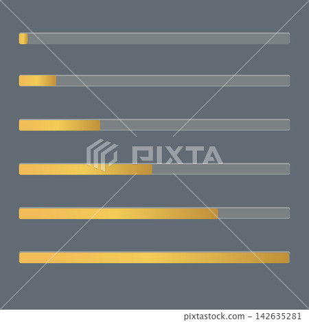 Progress bars icons on grey background. Vector illustration EPS 10 Progress bars icons on grey background. Vector illustration EPS 10 142635281