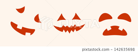 Halloween Pumpkin Faces Solid Icon Set. Spooky Jack-O-Lantern Expressions Silhouette Symbol Collection. Festive Decoration And Holiday Theme. Isolated Vector Illustration Halloween Pumpkin Faces Solid Icon Set. Spooky Jack-O-Lantern Expressions Silhouette Symbol Collection. Festive Decoration And Holiday Theme. Isolated Vector Illustration 142635698