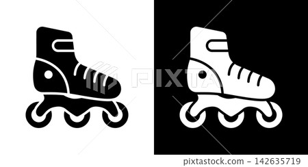 Roller Skate Solid Icon Set. Recreational Skating, Fitness Activity, And Outdoor Sports Silhouette Symbol Collection. Leisure And Exercise. Isolated Vector Illustration Roller Skate Solid Icon Set. Recreational Skating, Fitness Activity, And Outdoor Sports Silhouette Symbol Collection. Leisure And Exercise. Isolated Vector Illustration 142635719