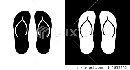 Flip Flops Solid Icon Set. Summer Footwear, Beach Sandals, And Casual Wear Silhouette Symbol Collection. Vacation And Relaxation Theme. Isolated Vector Illustration Flip Flops Solid Icon Set. Summer Footwear, Beach Sandals, And Casual Wear Silhouette Symbol Collection. Vacation And Relaxation Theme. Isolated Vector Illustration 142635732