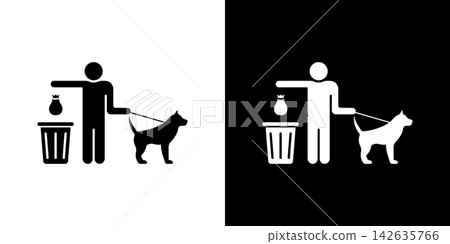 Person Cleaning Up After Dog Solid Icon Set. Responsible Pet Ownership, Waste Disposal, And Environmental Cleanliness Silhouette Symbol Collection. Community Etiquette. Isolated Vector Illustration Person Cleaning Up After Dog Solid Icon Set. Responsible Pet Ownership, Waste Disposal, And Environmental Cleanliness Silhouette Symbol Collection. Community Etiquette. Isolated Vector Illustration 142635766