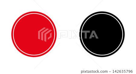 Red And Black Circle Solid Icon Set. Contrast, Duality, And Choice Representation Silhouette Symbol Collection. Design Elements For Graphics And Interfaces. Isolated Vector Illustration Red And Black Circle Solid Icon Set. Contrast, Duality, And Choice Representation Silhouette Symbol Collection. Design Elements For Graphics And Interfaces. Isolated Vector Illustration 142635796