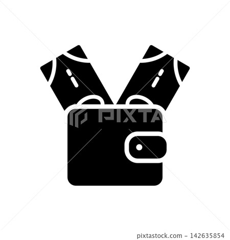 Wallet With Tickets Solid Icon. Event Access, Ticket Purchase, And Entertainment Planning Silhouette Symbol. Leisure Activities. Isolated Vector Illustration Wallet With Tickets Solid Icon. Event Access, Ticket Purchase, And Entertainment Planning Silhouette Symbol. Leisure Activities. Isolated Vector Illustration 142635854