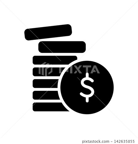 Stack Of Coins With Dollar Sign Solid Icon. Financial Growth, Investment, And Wealth Accumulation Silhouette Symbol. Economic Prosperity. Isolated Vector Illustration Stack Of Coins With Dollar Sign Solid Icon. Financial Growth, Investment, And Wealth Accumulation Silhouette Symbol. Economic Prosperity. Isolated Vector Illustration 142635855