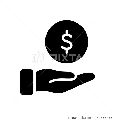 Hand Holding Dollar Coin Solid Icon. Financial Support, Investment, And Monetary Assistance Silhouette Symbol. Economic Growth Representation. Isolated Vector Illustration Hand Holding Dollar Coin Solid Icon. Financial Support, Investment, And Monetary Assistance Silhouette Symbol. Economic Growth Representation. Isolated Vector Illustration 142635856