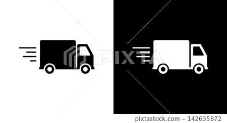 Delivery Truck With Motion Lines Solid Icon Set. Fast Shipping, Logistics, And Transportation Silhouette Symbol Collection. Express Delivery Service. Isolated Vector Illustration Delivery Truck With Motion Lines Solid Icon Set. Fast Shipping, Logistics, And Transportation Silhouette Symbol Collection. Express Delivery Service. Isolated Vector Illustration 142635872