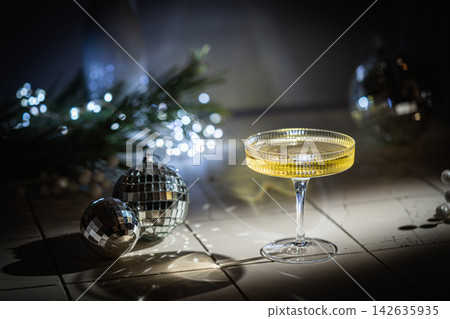 Festive New Year champagne 142635935