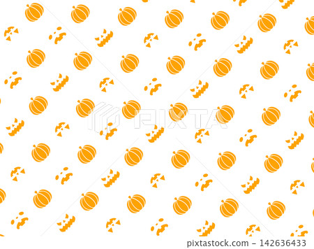 Halloween seamless pattern - Jack-o'-lantern - Swatch included Halloween seamless pattern - Jack-o'-lantern - Swatch included 142636433
