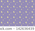 Star and moon dot pattern, seamless pattern, swatch included. 142636439