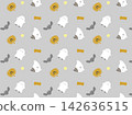 Halloween seamless pattern (with swatches) 142636515