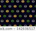 Halloween seamless pattern - Jack-o'-lantern - Swatch included 142636517
