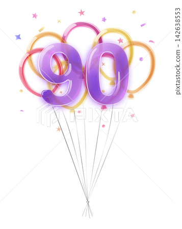 90th birthday balloon design. 90th birthday balloon design. 142638553