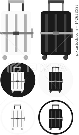 Suitcase icon illustration variation set / Travel and business trip illustration material Suitcase icon illustration variation set / Travel and business trip illustration material 142638555