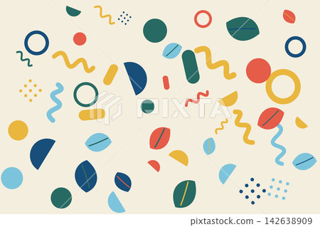 Modern abstract background with geometric shapes and wavy lines for digital design project Modern abstract background with geometric shapes and wavy lines for digital design project 142638909