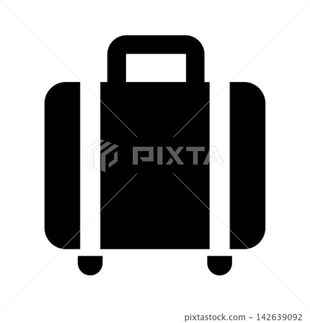 代表旅行或商務出差的行李箱圖示。 代表旅行或商務出差的行李箱圖示。 142639092