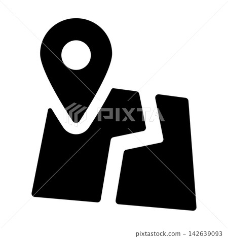 地圖圖釘圖示代表區域和位置 地圖圖釘圖示代表區域和位置 142639093