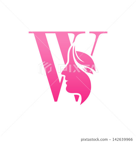 Initial W face beauty logo design templates Initial W face beauty logo design templates 142639966