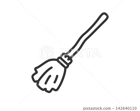 Illustration of a witch's broom icon (line drawing) Illustration of a witch's broom icon (line drawing) 142640110