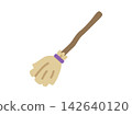Illustration of a witch's broom icon 142640120