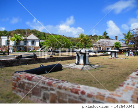 安提瓜和巴布達,安提瓜島,納爾遜船塢,立體模型風格 安提瓜和巴布達,安提瓜島,納爾遜船塢,立體模型風格 142640341