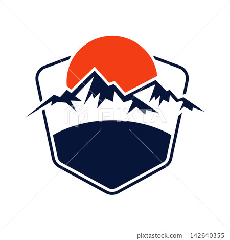Mountain logo vector design templates simple and modern Mountain logo vector design templates simple and modern 142640355