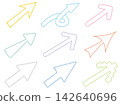 Arrow line art set (9 types) 142640696
