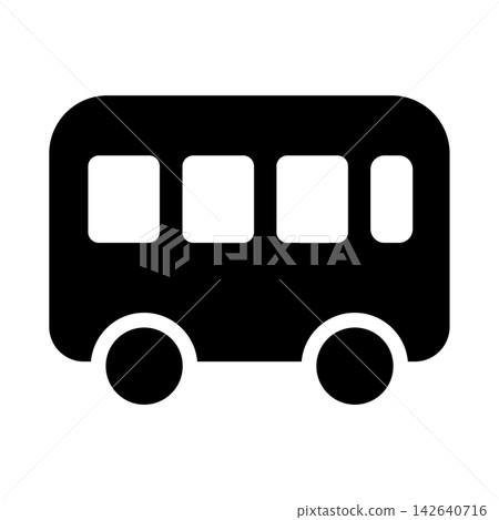 Bus icon representing public transport Bus icon representing public transport 142640716