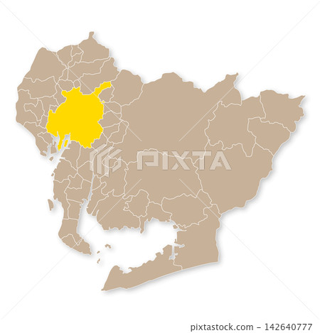 Map of Aichi Prefecture and Nagoya City Map of Aichi Prefecture and Nagoya City 142640777