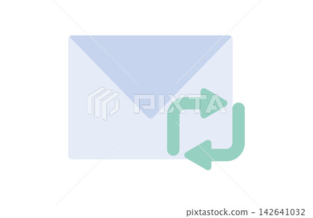 Email and repost combined icon with arrow mark Email and repost combined icon with arrow mark 142641032