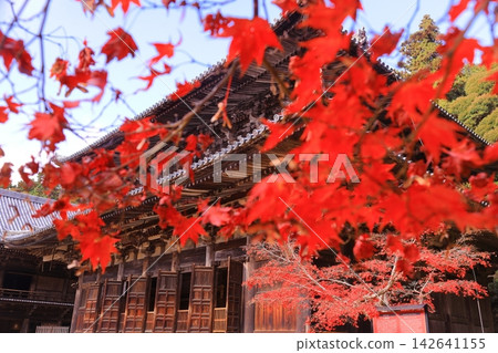 秋色籠罩下的圓教寺(兵庫縣姬路市)大廳。 秋色籠罩下的圓教寺(兵庫縣姬路市)大廳。 142641155