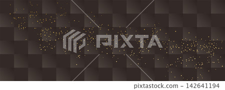 Gold powder on a black checkered background Gold powder on a black checkered background 142641194