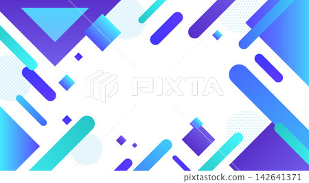 現代背景,以藍色和紫色幾何圖案和抽象形狀為特色。 現代背景,以藍色和紫色幾何圖案和抽象形狀為特色。 142641371